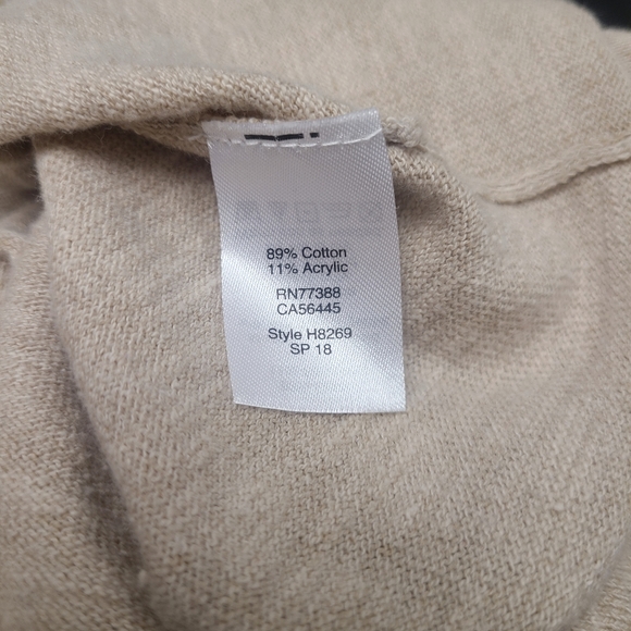 J.Crew Beige Cold Tie Shoulder Knit Sweater Top - Picture 7 of 7